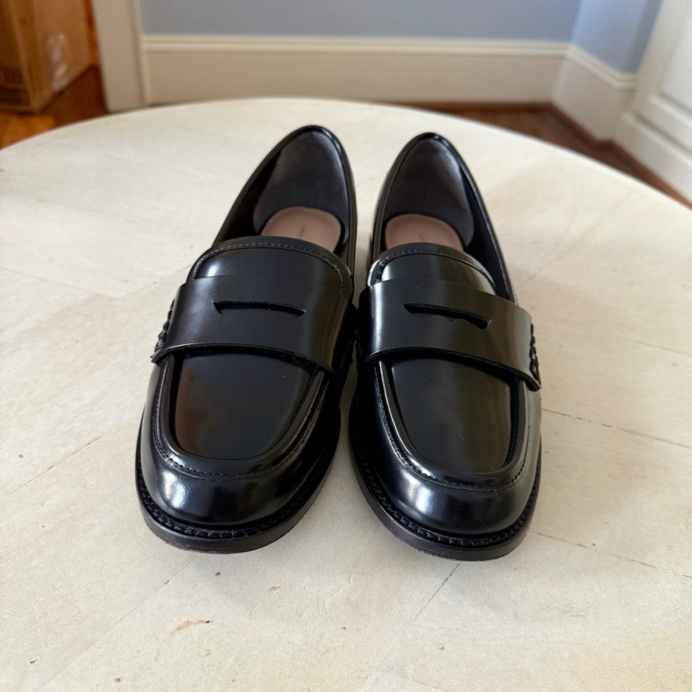 Loeffler Randall Black Leather Loafers - Picture 3 of 10
